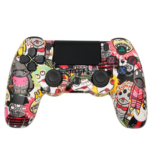 Suitable for P4 wireless Bluetooth handle dual-mode controller | Support PS3/PS4/PC/ | Touchpad + RGB lighting effect + dual motor vibration + RGB