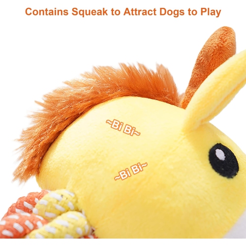 Large squeaky plush dinosaur dog toy, durable chew toy for dogs who love to chew, perfect for small and medium dogs to reduce bite force and chewing