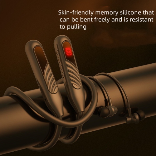 Wireless Bluetooth Headset, BT-8 Sports Neckband, Card Ready, Large Battery Capacity, Digital Display, Noise Cancelling - Green