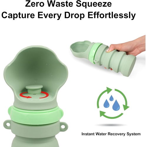 Portable Foldable Pet Water Feeder Dog Walking Water Bottle Dog Outdoor Drinking Fountain Silicone Pet Water Cup Leakproof Pet Travel Squeeze Bottle