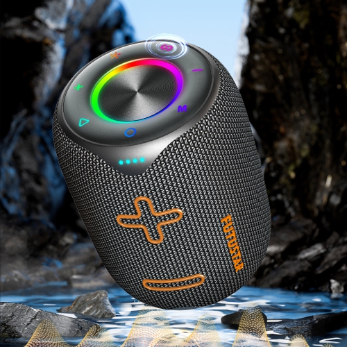 Bluetooth Speaker, Mini Outdoor Portable Waterproof Subwoofer, High Volume Card-inserted Bluetooth Speaker, LED 20w Bluetooth Speaker - Black