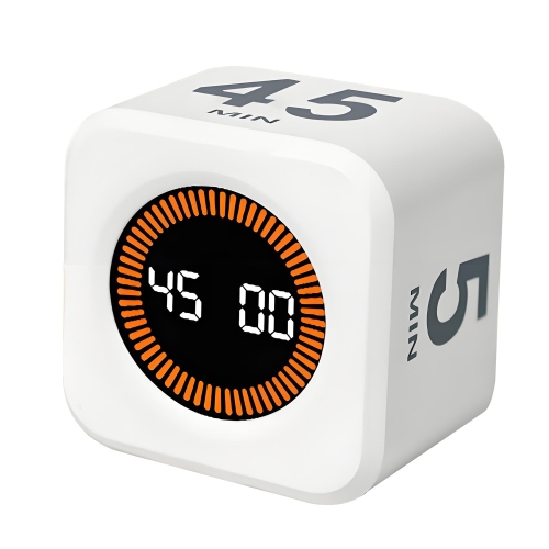 Pomodoro Technique Timer, 5, 10, 25, 45 Minutes Presets, Desk Productivity Timer Cube, Great for Work, Study, Kitchen