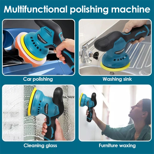 Polisseuse pour voiture avec 8 vitesses variables 2500-5000 tr/min Kit de cire de polissage pour voiture pour cire de finition automobile