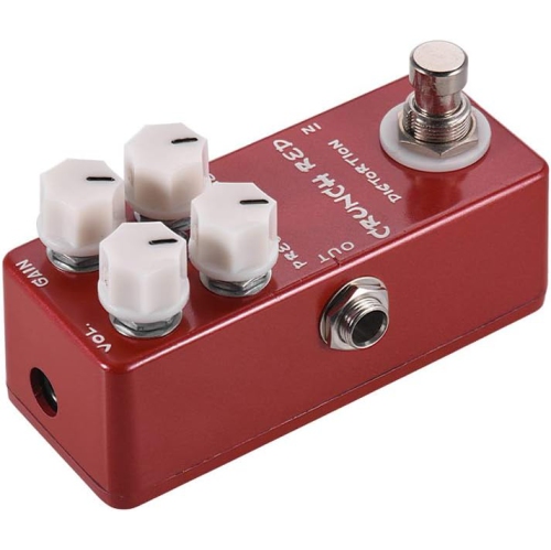 Pédale d'effets de distorsion de guitare | Commande de précision à quatre boutons | Conception de dérivation véritable | Caisse entièrement en métal