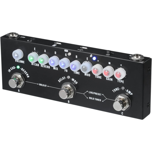 9 pre-amplifier simulation integrated guitar effects | 8 sets of cabinet IR loading | professional-grade effects chain | high-precision tuner |