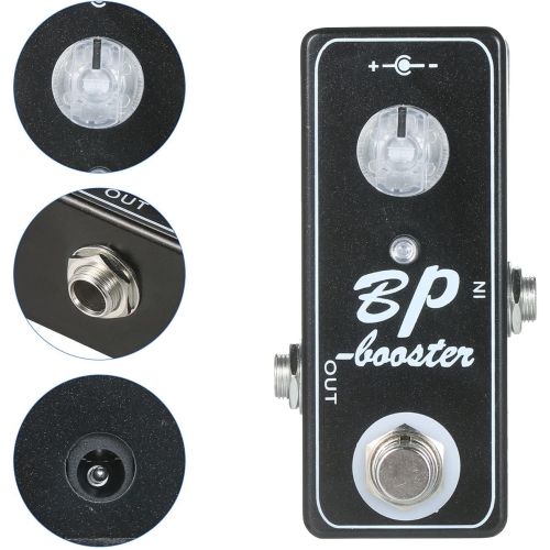 Guitar Pedal Mini guitar pedal | Professional pure sound booster | +20dB gain | DIP frequency band selection | True bypass mechanical switch | FET