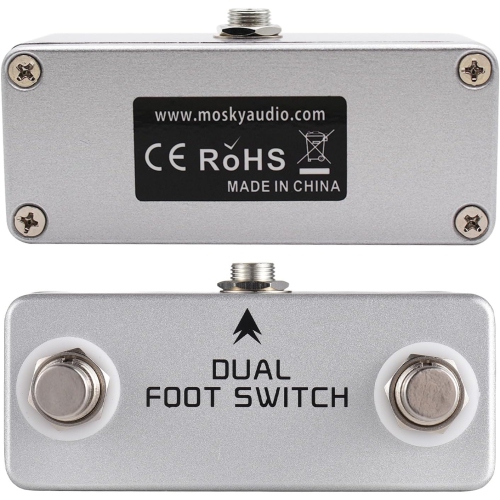 Commande au pied multifonction à double verrouillage|Connexion directe sans bloc d'alimentation|Boîtier moulé en alliage|Sortie stéréo|Universel pour