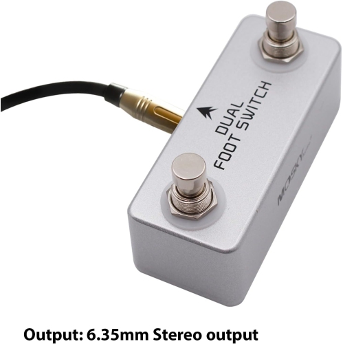 Commande au pied multifonction à double verrouillage|Connexion directe sans bloc d'alimentation|Boîtier moulé en alliage|Sortie stéréo|Universel pour
