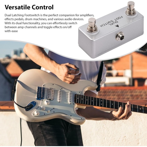 Commande au pied multifonction à double verrouillage|Connexion directe sans bloc d'alimentation|Boîtier moulé en alliage|Sortie stéréo|Universel pour