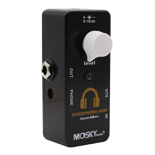 Amplificateur portatif pour guitare/casque d'écoute basse | Entrée auxiliaire d'accompagnement | Sortie stéréo | Plug and Play | Caisse ultramince