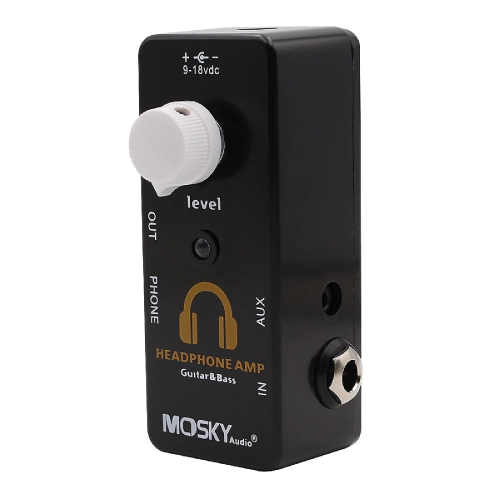 Amplificateur portatif pour guitare/casque d'écoute basse | Entrée auxiliaire d'accompagnement | Sortie stéréo | Plug and Play | Caisse ultramince