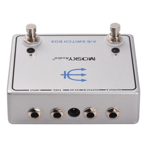 Guitar pedal effects|A/B channel switch|Dual signal selection|9V power supply|Universal for guitar/bass|Metal body