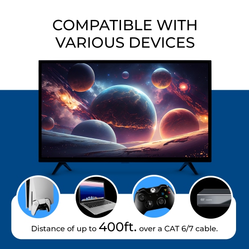 Récepteur HDMI™ 4K OREI seulement - 500&nbsp;pi (Cat6) (EX-500-KVM-RX)