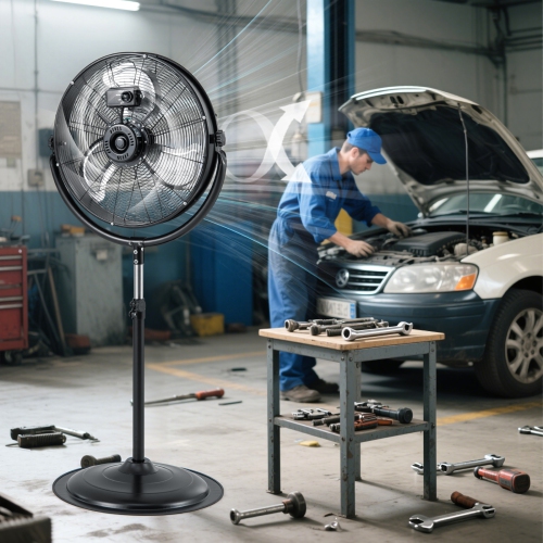 Gymax 20'' High Velocity Pedestal Fan w/3 Speeds 360 Degree Tilt & Adjustable Height