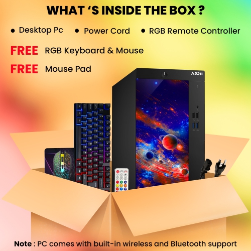 AXOII Custom RGB Desktop - Intel Core i5, 16GB Memory, 512GB SSD, Win 11 Pro + 24" Monitor by AXOII - Refurbished condition - Image 5
