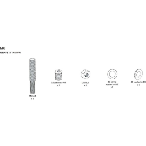 JBL PWSACCCRUISEM8 8MM bolt Kit