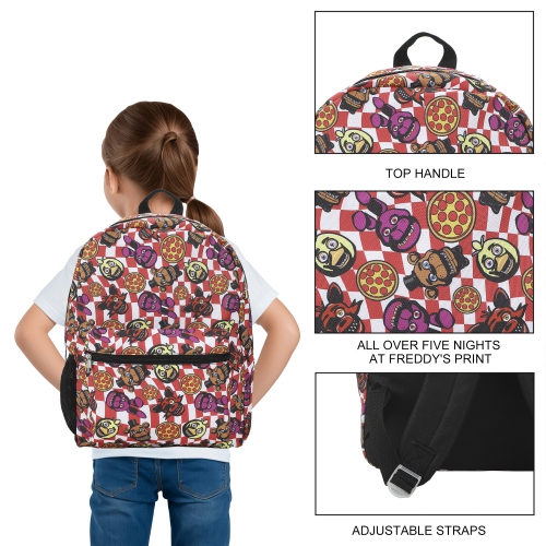 Five Nights at Freddy's All-Over Print 16” Kid's Backpack For School And Travel