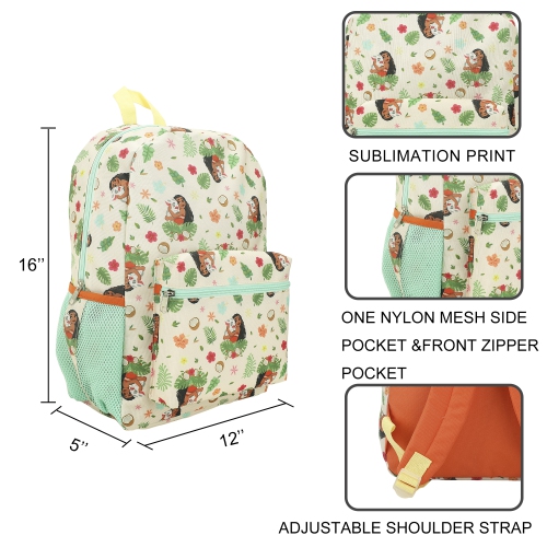 Disney's Moana Pua and Moana 16” Kid's Backpack For School And Travel
