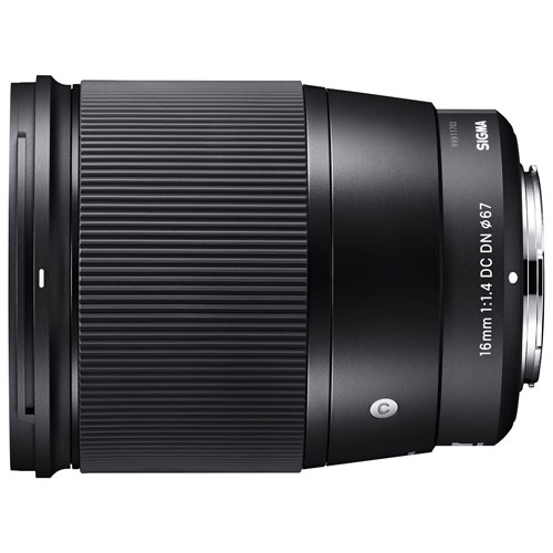 Objectif DC DN 16 mm f/1,4 Contemporary de Sigma pour monture RFS de Canon