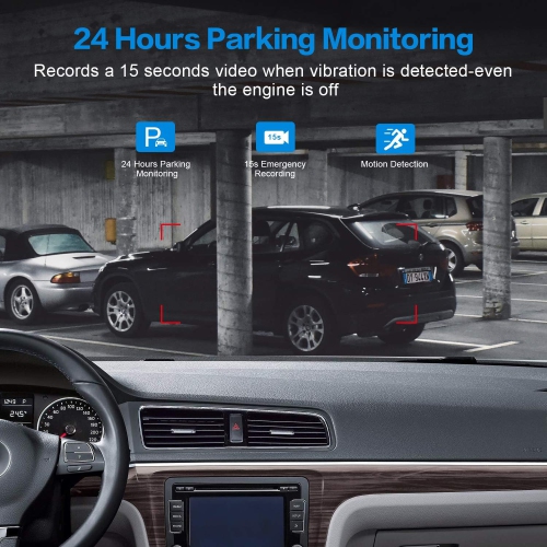 Dash Cam Front with 32G SD Card, 1080P FHD Car Driving Recorder 3'' IPS Screen 170°Wide Angle Dashboard Camera Aluminum Alloy Case, WDR G-Sensor