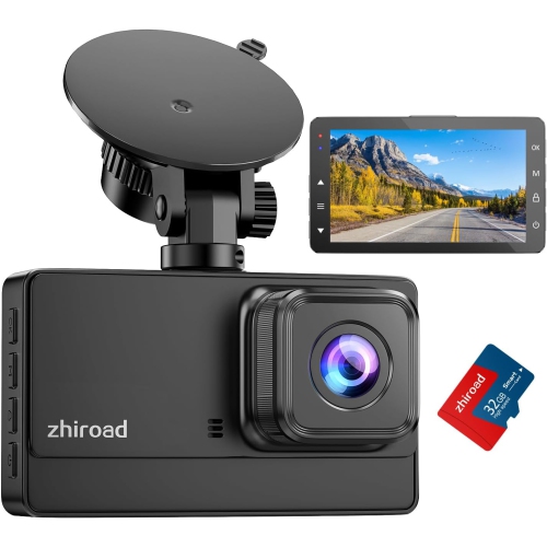 VECELOLIBILIS  Dash Cam 1080P Fhd Front Dash Camera for Cars, 32G Sd Card, Type C Dashcam w 176°Wide Angle, Night Vision, Parking Monitor, Loop