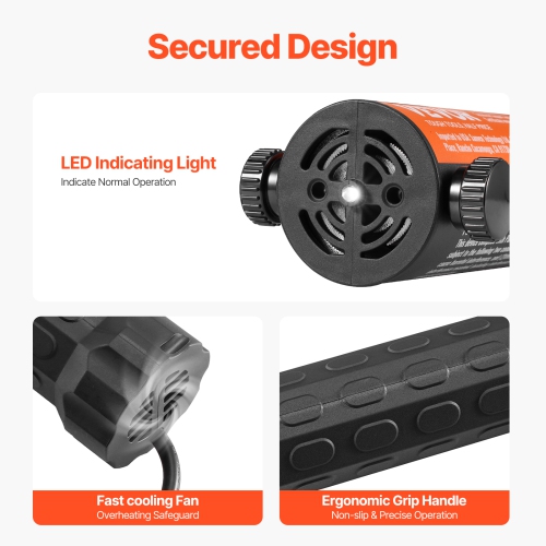 VEVOR 1000w Magnetic Induction Heater Kit, 110V Portable Hand-held Induction Heater with 10PCS Induction Coils, Flameless Induction Heater Bolt