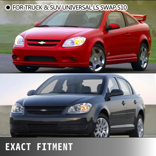 VEVOR Set 1 Exhaust Header 3/4" Exhaust Turbo Headers, Stainless Steel Exhaust Manifold Headers, Shorty Engine Conversion LS Swap Exhaust Headers for