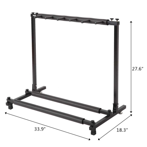 Karl Home Triple Folding Multiple Guitar Holder Rack Stand Black