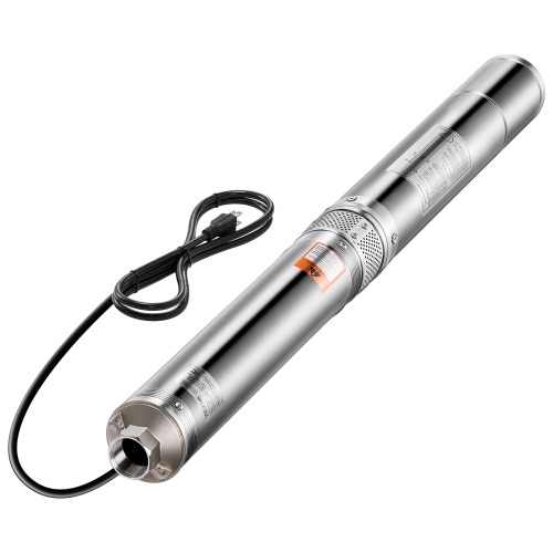 Pompe submersible à puits profond VEVOR 2&nbsp;HP, puissance de sortie, 115&nbsp;V, tête 450&nbsp;pi à débit de 31,7 GPM, avec cordon 9.84&nbsp;pi,