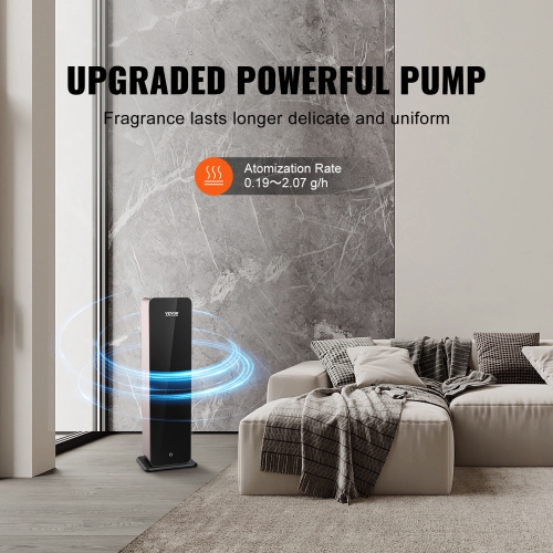 VEVOR 950ml Scent Air Machine for Home, Bluetooth Smart Cold Air Diffuser, 3000sq.ft Waterless Essential Oil Scent Air Diffuser, Floor Standing