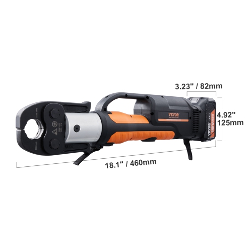 VEVOR 18V Pro Press Tool, Electric Pipe Crimping Tool for 1/2" to 2" Stainless Steel, Copper, PEX Pipes, Press Tool Kit with 6 Pro Press Jaws, 2PCS
