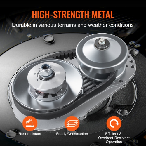 VEVOR 2000 RPM Drive Clutch, 2-8HP Engine, High-Strength Drive Clutch with Asymmetric Designed Wheels & Robust Rubber Belt, Sturdy & Durable Clutch