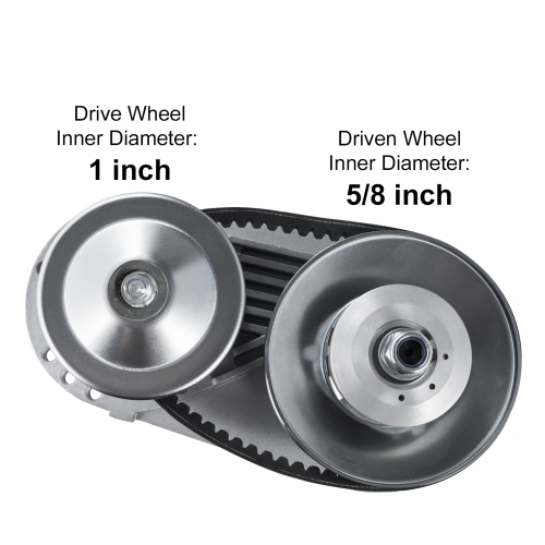 VEVOR 2000 RPM Drive Clutch, 2-8HP Engine, High-Strength Drive Clutch with Asymmetric Designed Wheels & Robust Rubber Belt, Sturdy & Durable Clutch