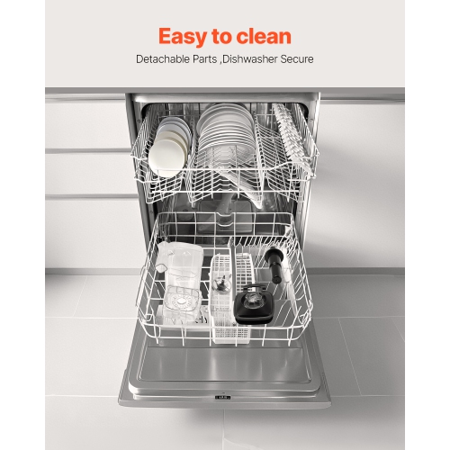 VEVOR 61 oz Blender for Smoothies, 1400W, Professional Blender with Powerful Motor, Multi-Functional Food Processing Blender for