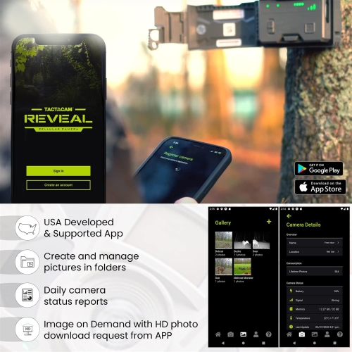 TACTACAM Reveal XB Cellular Trail Camera, No Glow - Verizon & AT&T Reveal 32GB SD Card and Lens Cloth