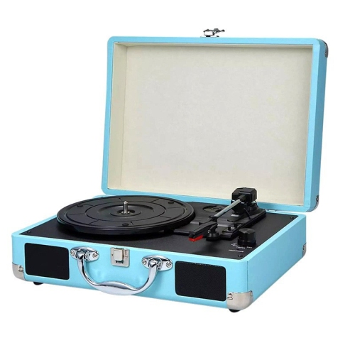 THE WAY  Vinyl Record Player Vintage Portable Phonograph 33/45/78Rpm Turntable Vinyl Record Player Phonograph Built-In Speaker Tooth 5.4 Speaker