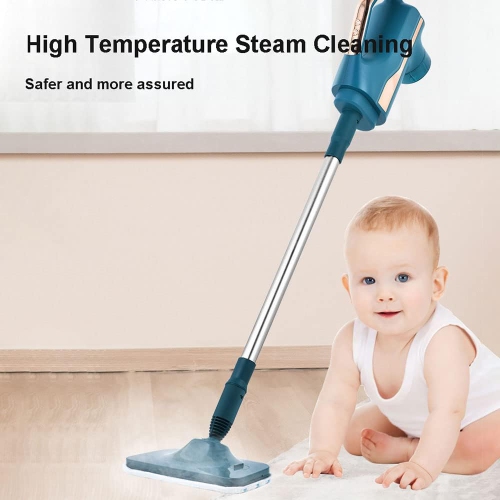 Steam mop, multifunctional electric high temperature steam cleaner, handheld mopping machine, detachable floor steamer - dark green