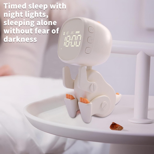New Variety Dinosaur Alarm Clock Cartoon Creative LED Alarm Clock Bedroom LED Cute Bedside Clock Ornaments Children's Sleep Training Wake-up Light