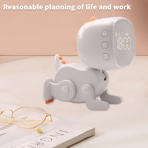 New Variety Dinosaur Alarm Clock Cartoon Creative LED Alarm Clock Bedroom LED Cute Bedside Clock Ornaments Children's Sleep Training Wake-up Light
