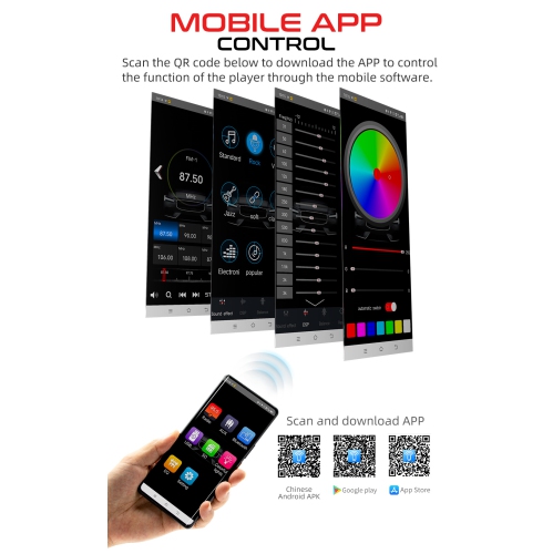 New AI smart bluetooth car MP3 player positioning car lossless music car card radio single base car radio digital bluetooth stereo support FM radio