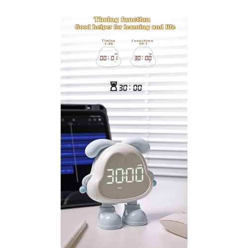 Dual alarm clock, good looking, loud volume, can wake up children's alarm clock, suitable for bedroom, suitable for teenagers, children's sleep