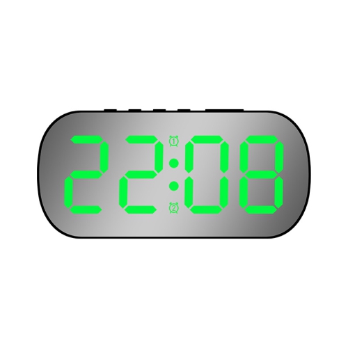Simple ins style&nbsp;: horloge électronique à affichage numérique LED, petit réveille-matin numérique de bureau, réveille-matin à miroir pour