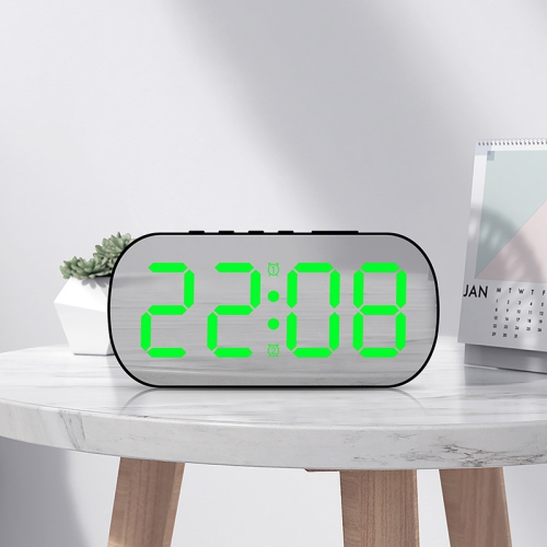 Simple ins style&nbsp;: horloge électronique à affichage numérique LED, petit réveille-matin numérique de bureau, réveille-matin à miroir pour