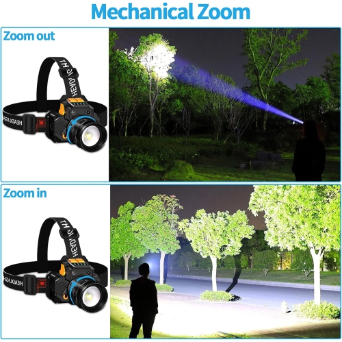 Phare à induction Strong LED Chargeur USB multifonctionnel pour la pêche nocturne à l'extérieur - mèche [lumière blanche]