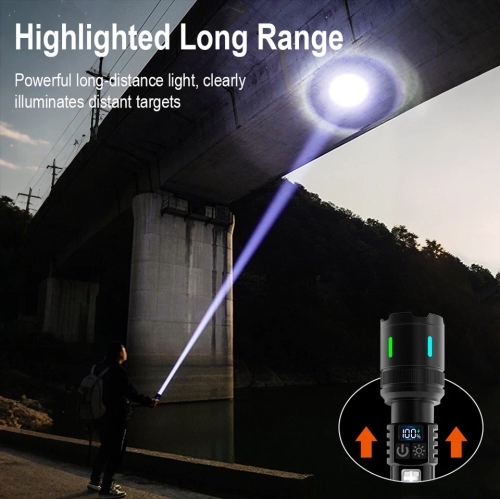 Lampe de travail à longue autonomie COB très lumineuse, portative et multifonction, mini lampe de poche à longue portée rechargeable