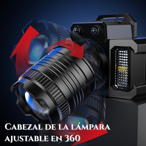 Lampe frontale rechargeable USB, lampe frontale à capteur LED, lampe frontale étanche rechargeable, 5&nbsp;mois, réglable à 360 degrés