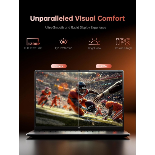 ACEMAGIC RX16 16" Gaming Laptop - Grey, AMD Ryzen 7 7735HS(8C/16T, Up to 4.7GHz), Integrated AMD Radeon 680M graphics, 16GB DDR5/512GB SSD NVMe SSD