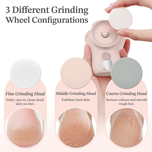 Electric Foot Callus Remover,3 Adjustable Speed,Electronic Foot File Pedicure Kits,Professional Feet Care for Hard Cracked Dry Skin,Gift for