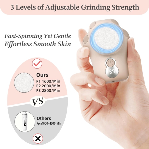 Electric Foot Callus Remover,3 Adjustable Speed,Electronic Foot File Pedicure Kits,Professional Feet Care for Hard Cracked Dry Skin,Gift for