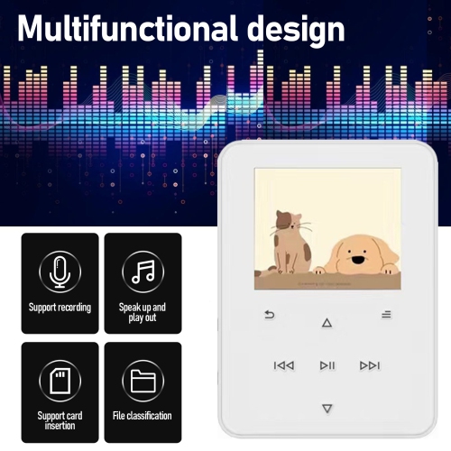 64G large memory portable MP3 player, large screen music player with Bluetooth function suitable for travel and home use